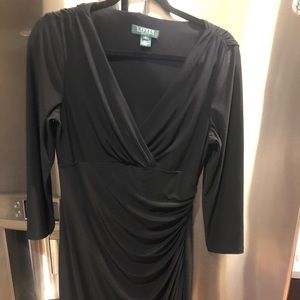 Ralph Lauren 3/4 length sleeve black dress.